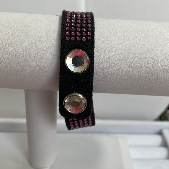 Swarovski Black and Purple Single Slake Bracelet. - Picture 2 of 7